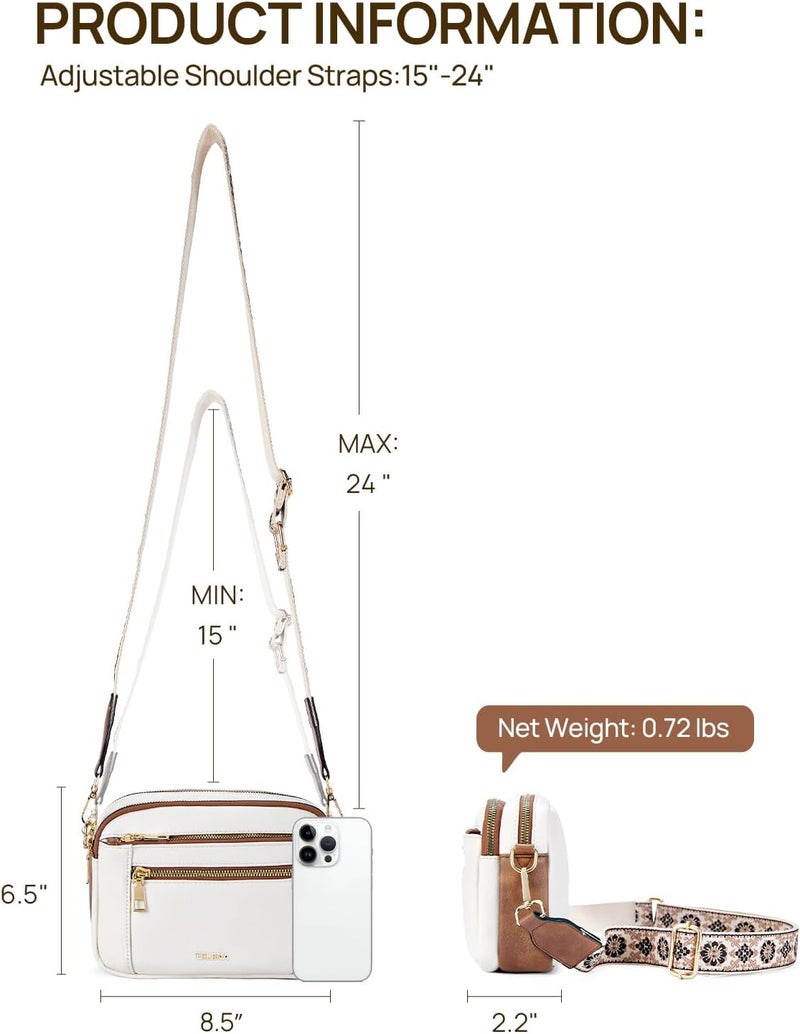 Telena Small Crossbody Bags For Women Vegan Leather Crossbody Purse With Adjustable Wide Strap For Daily Life - Image 3